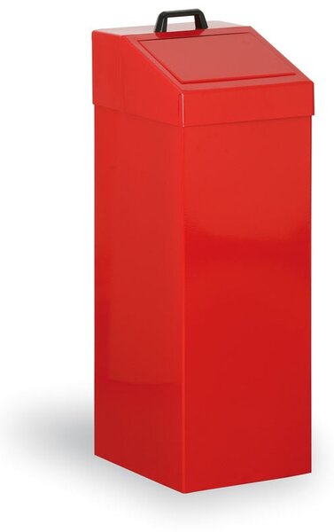 Kosz metalowy na śmieci segregowane, 100 l, czerwony