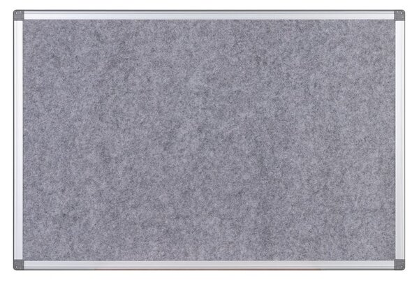 Tekstylna tablica ogłoszeń, szara, 900 x 600 mm
