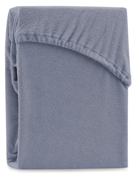 Szare prześcieradło frotte z gumką 180x200 cm Ruby – Restilo