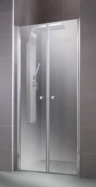 Podwójne drzwi wahadłowe do kabiny prysznicowej