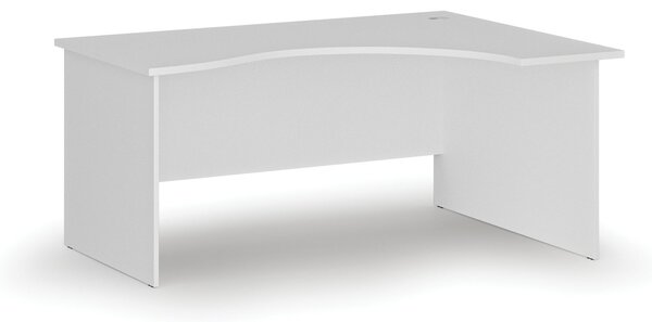 Ergonomiczne biurko PRIMO WHITE, 160x120 cm, prawe, białe