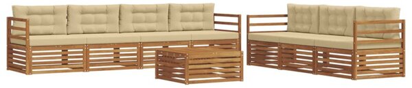 Zestaw mebli ogrodowych z litego drewna akacjowego z poduszkami - nowoczesny i elegancki design