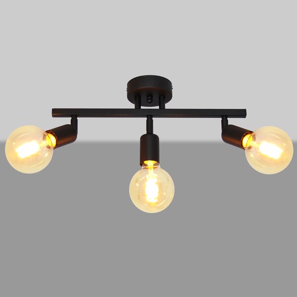 Lampa metalowa na listwie ERIS W-7026/3 BK