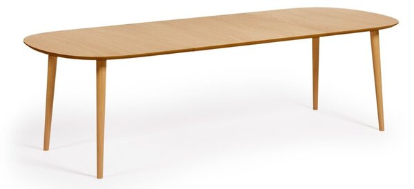 Okrągły rozkładany stół w dekorze dębu ø 160 cm Oqui – Kave Home