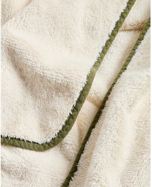 Biały/zielony bawełniany ręcznik frotte 50x90 cm Sedora – Kave Home