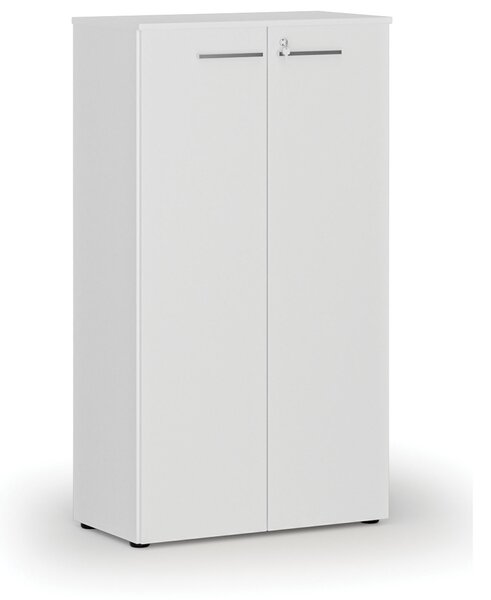 Szafa biurowa z drzwiami PRIMO WHITE, 800 x 420 x 1434 mm, biały