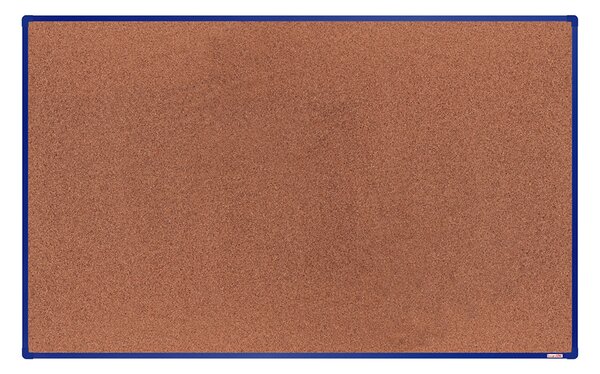 Tablica korkowa BoardOK w ramie aluminiowej, 2000 x 1200 mm, niebieska rama