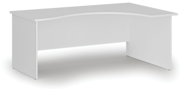 Ergonomiczne biurko PRIMO WHITE, 180x120 cm, prawe, białe