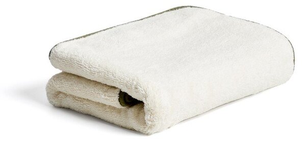 Biały/zielony bawełniany ręcznik kąpielowy frotte 70x140 cm Sedora – Kave Home