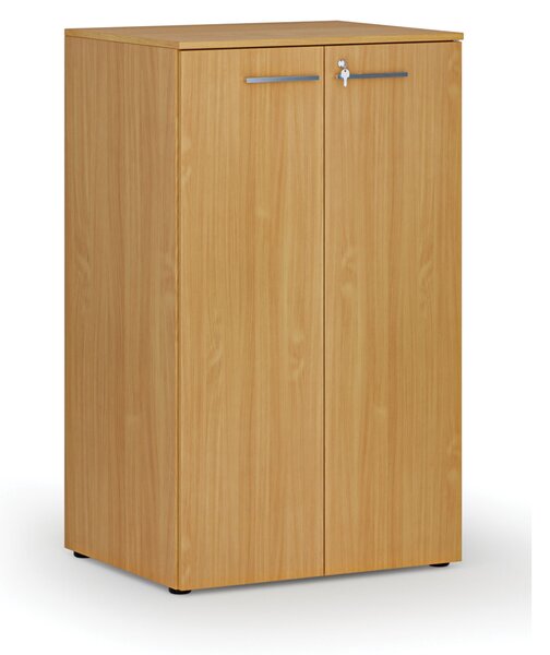 Szafa biurowa z drzwiami PRIMO WOOD, 3 półki, 800 x 640 x 1335 mm, buk