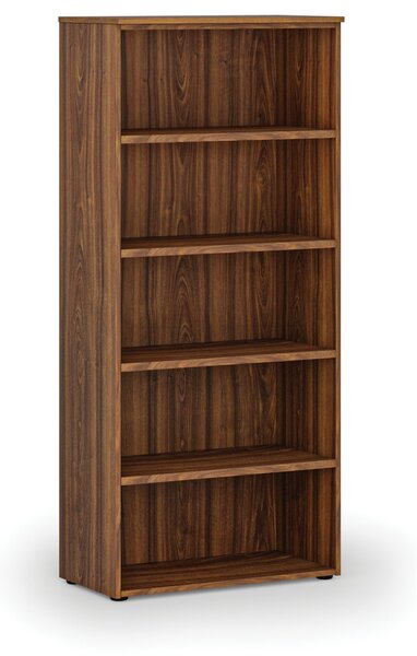 Regał biurowy PRIMO WOOD, 800 x 420 x 1781 mm, orzech