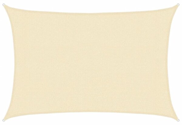 Żagiel przeciwsłoneczny, 160 g/m², kremowy, 3x4 m, hdpe