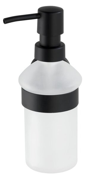 Ścienny szklany dozownik do mydła w kolorze matowej czerni 200 ml Bosio – Wenko