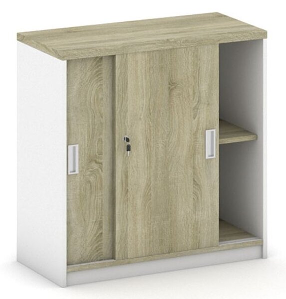 Szafka przesuwna MIRELLI, 800 x 400 x 800 mm, biały/dąb sonoma
