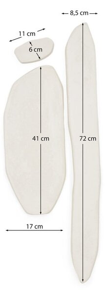Dekoracje ścienne zestaw 3 szt. 25,5x71,5 cm Siluna – Kave Home