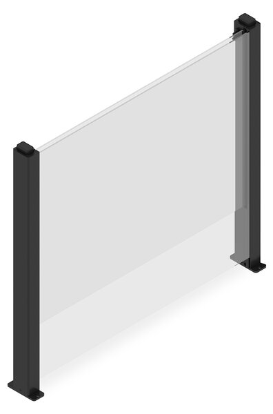 Ogrodzenie szklane 90 x 110 / 180 cm Anthracite - GUTROOF