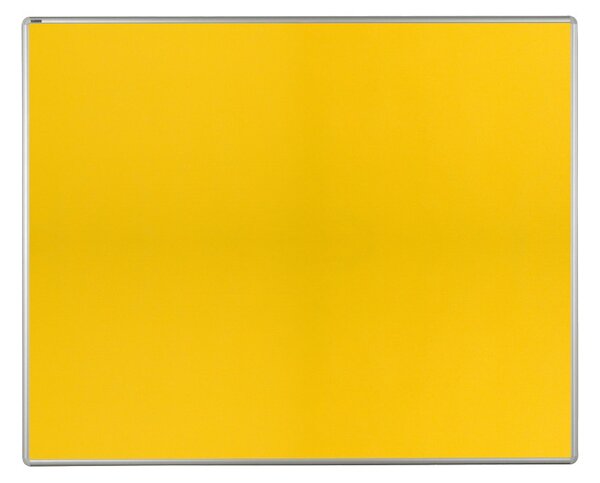 Tablica tekstylna ekoTAB w aluminiowej ramie, 1500 x 1200 mm, żółta