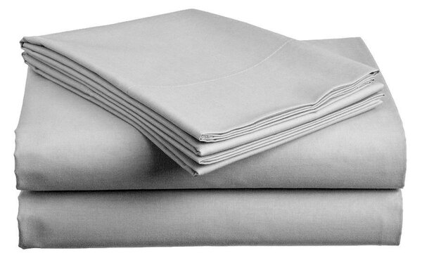 Bawełniane prześcieradło 140x240 cm jasnoszare, 100% bawełna