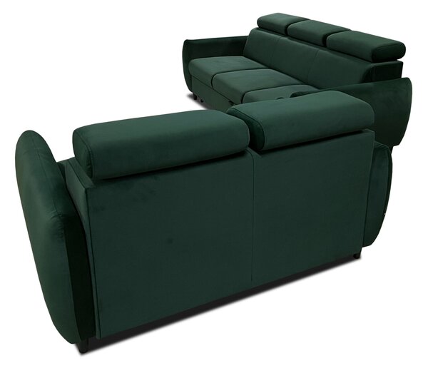 Kanapa trzyosobowa z funkcją spania + sofa dwuosobowa z pojemnikiem na pościel Andora