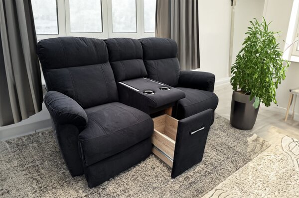 Dwuosobowa Sofa MONACO 2 x Funkcja Relax elektryczny + barek
