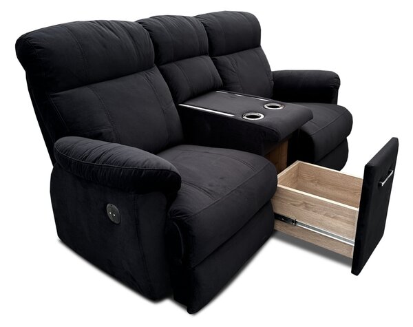 Dwuosobowa Sofa MONACO 2 x Funkcja Relax elektryczny + barek