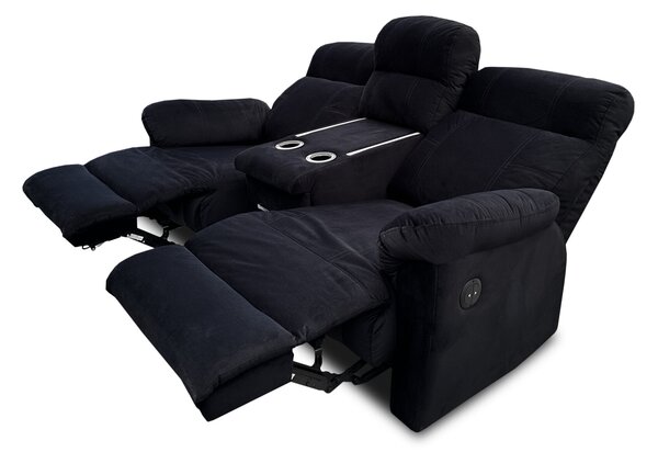 Dwuosobowa Sofa MONACO 2 x Funkcja Relax elektryczny + barek