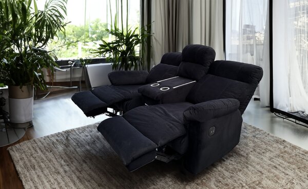 Dwuosobowa Sofa MONACO 2 x Funkcja Relax elektryczny + barek