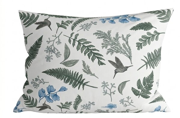 Poszewka na poduszkę z mikrofibry FERN LEAVES 50x70 cm, wzorzysty