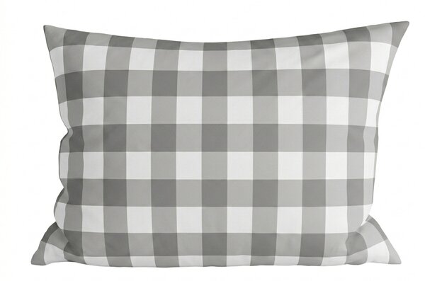 Poszewka na poduszkę z mikrofibry COUNTRY CHECK 70x90 cm, zielono-szara