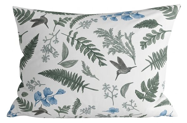 Poszewka na poduszkę z mikrofibry FERN LEAVES 70x90 cm, wzorzysta