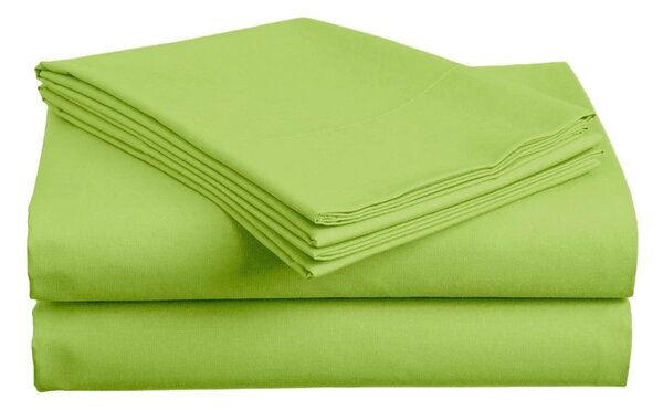 Bawełniane prześcieradło 140x240 cm zielone, 100% bawełna