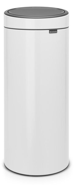 Biały stalowy kosz na śmieci otwierany na dotyk 30 l Touch Bin – Brabantia