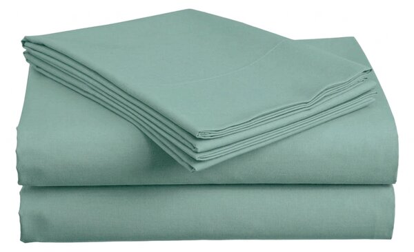 Bawełniane prześcieradło 140x240 cm pistacjowe, 100% bawełna