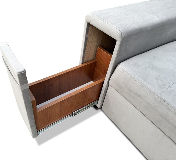 Trzyosobowa sofa Luksor II z Relax z regulowanymi zagłówkami + barek