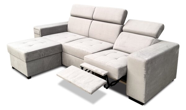 Trzyosobowa sofa Luksor II z Relax z regulowanymi zagłówkami + barek