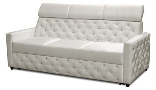 Wygodna Sofa 3 osobowa Neapol z Funkcją Spania w stylu glamour