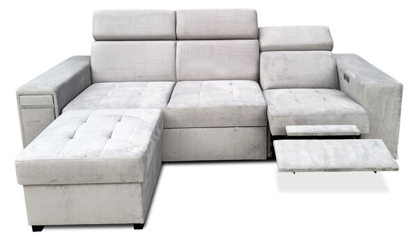 Trzyosobowa sofa Luksor II z Relax z regulowanymi zagłówkami + barek