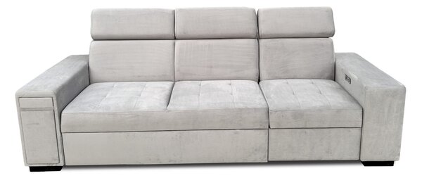 Trzyosobowa sofa Luksor II z Relax z regulowanymi zagłówkami + barek
