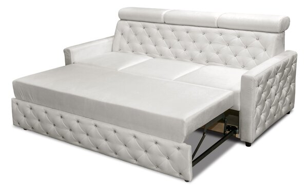 Wygodna Sofa 3 osobowa Neapol z Funkcją Spania w stylu glamour