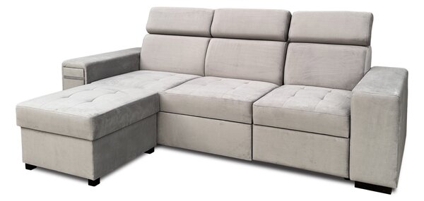 Trzyosobowa sofa Luksor II z Relax z regulowanymi zagłówkami + barek