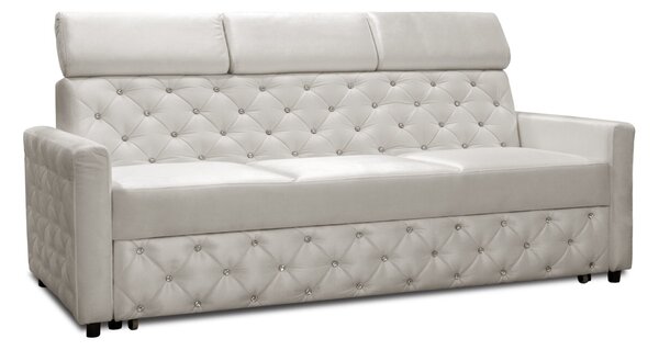Wygodna Sofa 3 osobowa Neapol z Funkcją Spania w stylu glamour