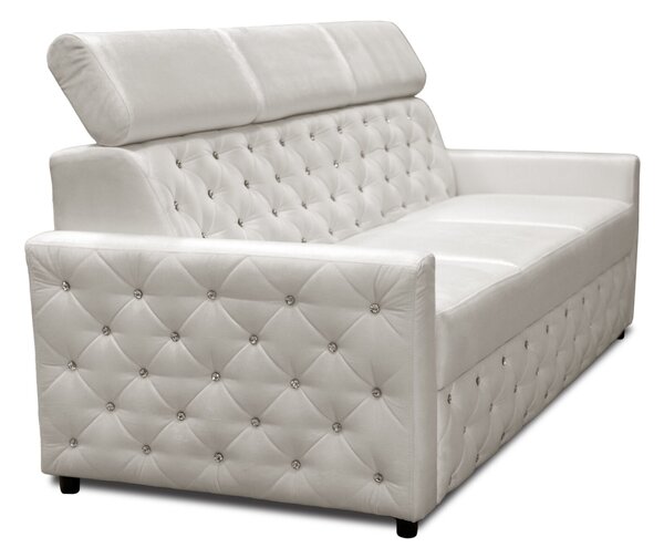 Wygodna Sofa 3 osobowa Neapol z Funkcją Spania w stylu glamour
