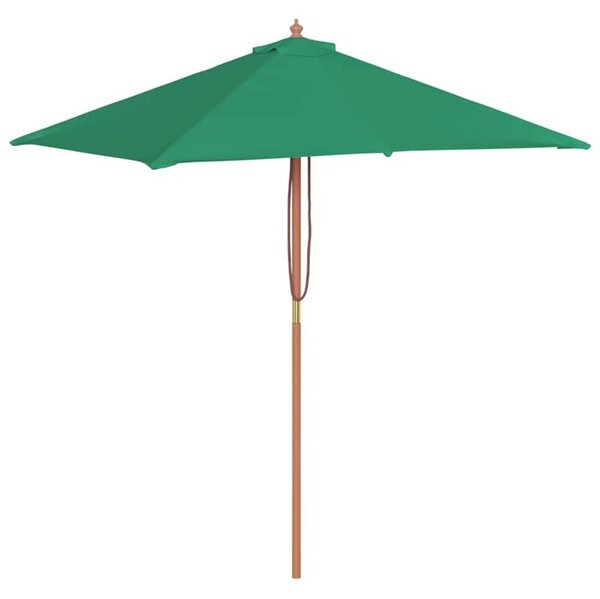 Parasol ogrodowy na drewnianym słupku, 150 x 200 cm, zielony