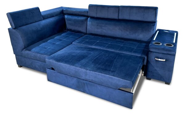 Narożnik Azur 160/280 cm funkcja spania, barek, usb+230v