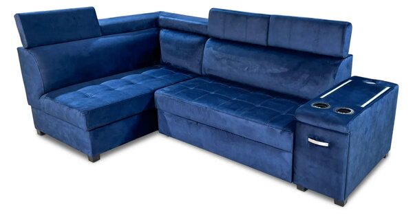 Narożnik Azur 160/280 cm funkcja spania, barek, usb+230v