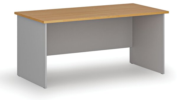 Biurko PRIMO GRAY, 160x80 cm, szary/buk