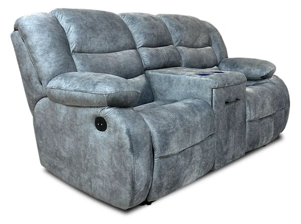 Wielofunkcyjna sofa Borys- 2x funkcja relax, barek, uchwyty na kubki +LED