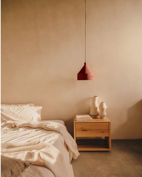 Lampa wisząca w kolorze terakoty z metalowym kloszem ø 30 cm Peralta – Kave Home