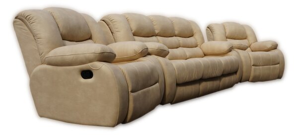 Skórzany komplet wypoczynkowy 3+1+1 Borys 2 x Funkcja Relax 100% Skóra naturalna