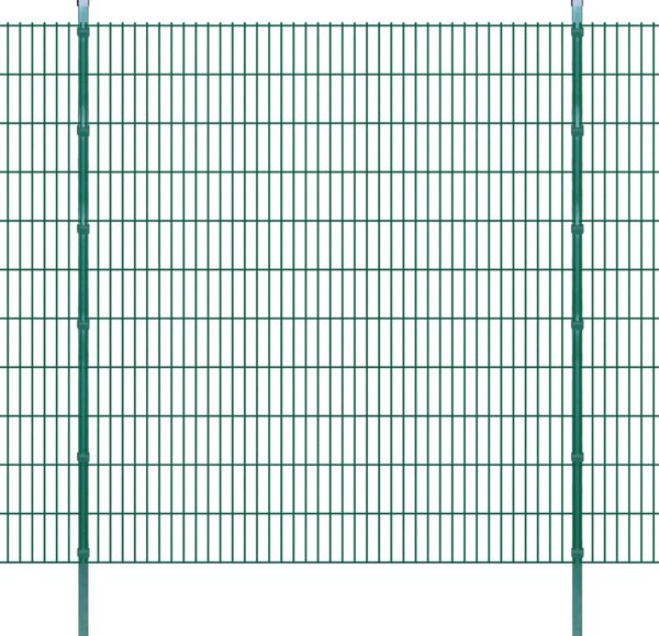 Panele ogrodzeniowe 2D z słupkami 2008x2230 mm 2 m Zielone